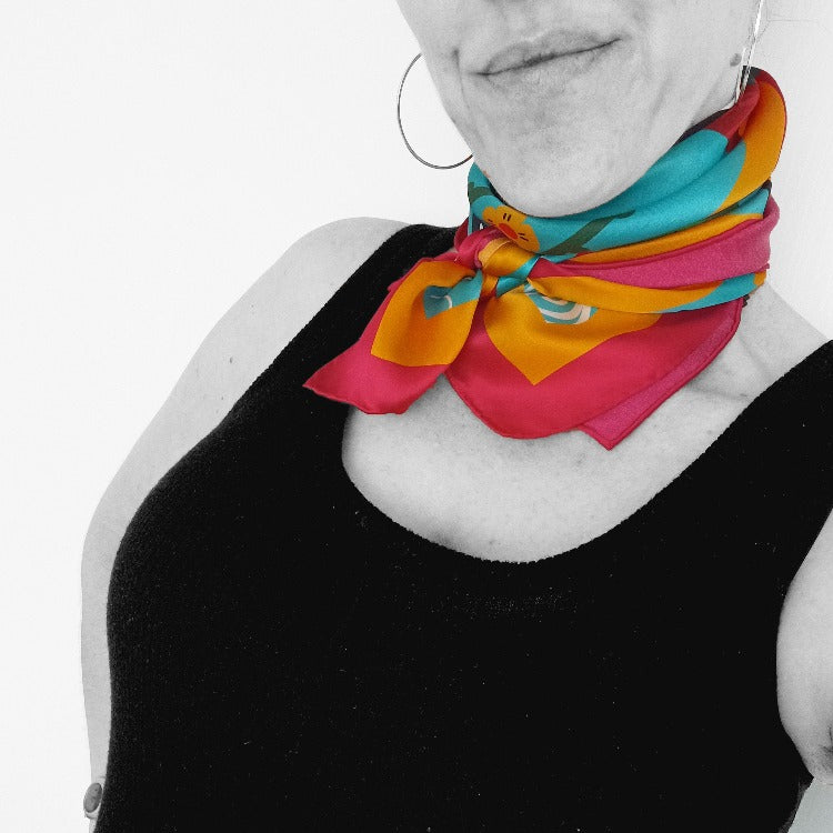 Frida Kahlo Inspired Silk Scarf